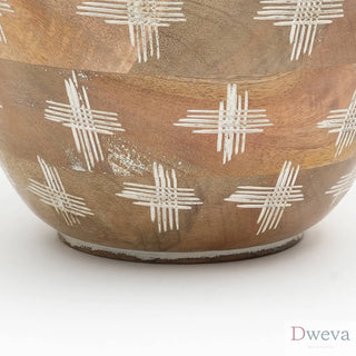 Kiyanne Decorative and Functional Handmade Mango Wood Bowl Dweva