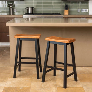 Wood 29" SADDLE STOOL Dweva