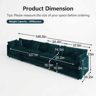 Harmony Luxury Deep-Seat Cloud Couch Dweva