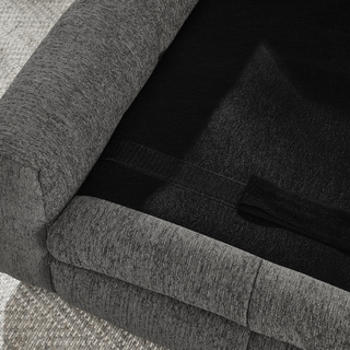 Soft and comfortable pet bed for big and oversized dogs, durable elevated dog sofa bed, comfortable dog sofa, modern and fashionable linen fabric dog sofa-DARK GREY Dweva
