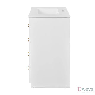 30'' Bathroom Vanity with Ceramic Sink Combo, Solid Wood Frame Bathroom Storage Cabinet, Freestanding Vanity Set with 3 Drawers& Soft Closing Doors Dweva