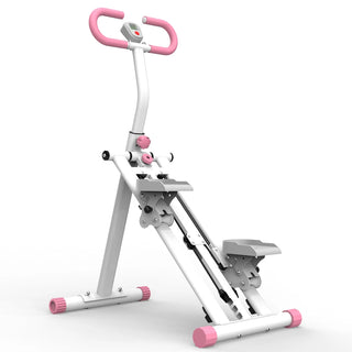 Stair Stepper with Resistance Home-Upgrade Vertical Climber Workout Machine for Full-Body Exercise Climber Fitness Equipment with Stable Frame Adjustable Handlebar-Pink Dweva