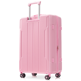 Hardshell Luggage, Lightweight Durable ABS Suitcases with Double Wheels, Expandable 28-inch Checked Luggage 28" (Pink) Dweva