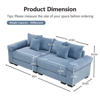 Velora Cloud Modular Sofa - Blue