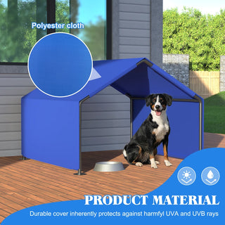 Dog Shade Shelter Outdoor Tent for Small Medium Dogs, Waterproof Sun Protection Pet House for Dogs, Small Animals and Livestock, Blue Dweva