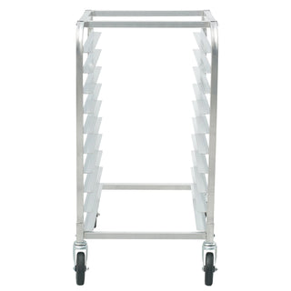 Bun Pan Rack, 10-Tier Commercial Bakery Racks with Brake Wheels, Aluminum Racking Trolley Storage for Half & Full Sheet, Speed Rack For Kitchen Home, Bread Baking Equipment, 26"L x 20.3"W x 39"H Dweva