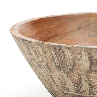Handcrafted Mango Wood Bowl Elegant Table Centerpiece/Serving Bowl Dweva