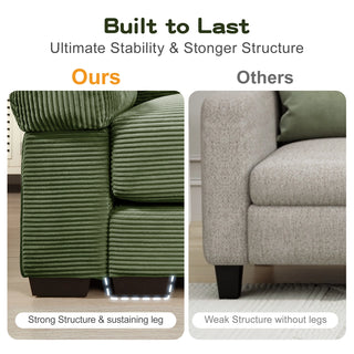 Velora Cloud Modular Sofa - Green