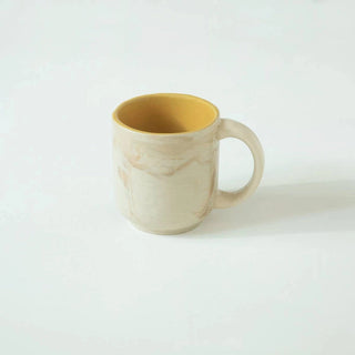 Handcrafted 7oz Beige Ceramic Coffee Mug – Stylish & Compact for Your Favorite Brew Dweva