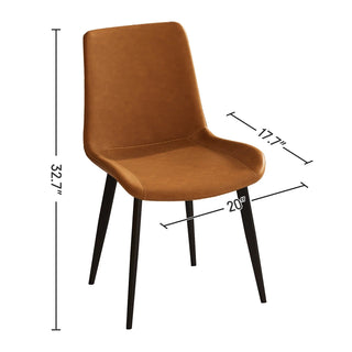 Dining Chairs 4PCS, Modern Kitchen & Dining Room Chairs, Upholstered Faux Leather Cushion Seat and Sturdy Metal Legs Dweva