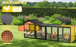 Wooden Chicken Coop, Large Outdoor Hen House with Nesting Box Poultry Cage, Rabbit Hutch Bunny Cage , Waterproof for Outdoor Backyard Dweva