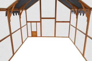 Outdoor Chicken Coop Enclosures 110" Large Kitten Playpen,Upgrade Waterproof Cover Dweva