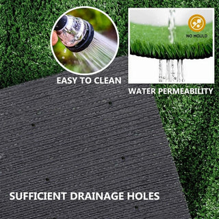 5ft x 10ft Premium Artificial Turf Mat with Drainage Holes. Thick Fake Grass with Rubber Backing, Ideal for Indoor/Outdoor Pet Areas, Garden, Lawn, Patio & Balcony Decor(Grass height 0.6 inches/1.5cm) Dweva