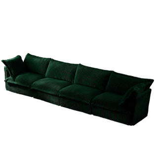 Slipcovered Fluffy Sofa - 4 Seat Dweva