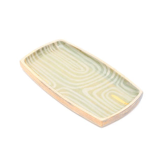 Jakevia Handmade Running Stripes Wooden Platter (Large) Dweva