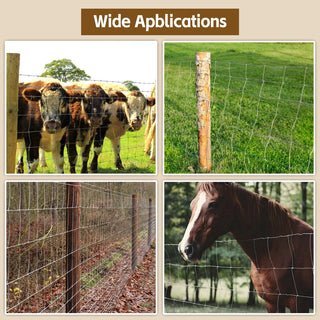 5x164 ft Advanced Weave Farm Enclosures Long-Lasting and Secure Galvanized Farm Fence Dweva