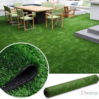 6ft x 10ft Premium Artificial Turf Mat with Drainage Holes. Thick Fake Grass with Rubber Backing, Ideal for Indoor/Outdoor Pet Areas, Garden, Lawn, Patio & Balcony Decor(Grass height 0.6 inches/1.5cm) Dweva