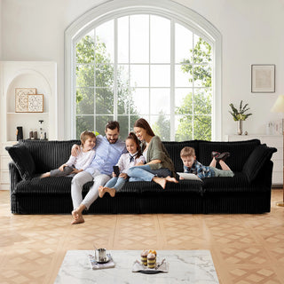 Slipcovered Fluffy Sofa - 2 Seat Dweva