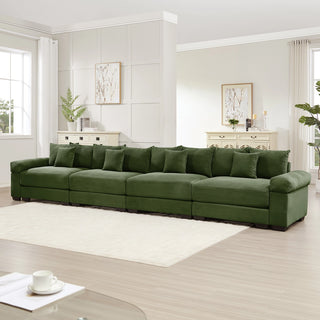 Velora Cloud Modular Sofa - Green
