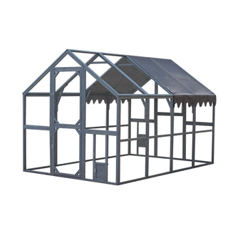 Outdoor Chicken Coop Enclosures 110" Large Kitten Playpen ,Upgrade Waterproof Cover-GREY Dweva