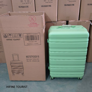 HIFINE TOURIST 20"/24"/28" 3 pcs/set in ABS Spinner Wheel Luggage, Carry on Suitcase, Matching Color, TSA Combination Lock (Green) Dweva