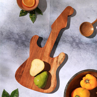 Wooden Platter - Guitar Shape Dweva