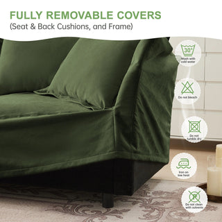 Slipcovered Fluffy Sofa - 4 Seat Dweva