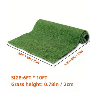 6ft x 10ftIdeal for Backyard, Garden, Lawn Landscape, Patio, Garden & Balcony Turf Mat - Thick Fake Faux Grass with Rubber Backing & Drainage Holes(Grass height 0.78 inches/2cm) Dweva