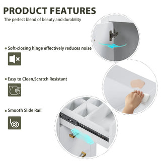 30'' Bathroom Vanity with Ceramic Sink Combo, Solid Wood Frame Bathroom Storage Cabinet, Freestanding Vanity Set with 3 Drawers& Soft Closing Doors Dweva