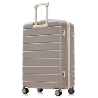 Premium ABS Travel Luggage Set , 3-Piece TSA Lock Suitcase Ensemble with 20, 24, and 28 Inch Sizes with 360° Spinner Wheels, rosybrown Dweva
