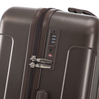 20"/24"/28" 3 pcs/set in ABS Spinner Wheel Luggage, Carry on Suitcase, Matching Color, TSA Combination Lock (Brown) Dweva