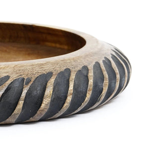 Dannel Handmade Wooden Bowl with Black Filler Dweva