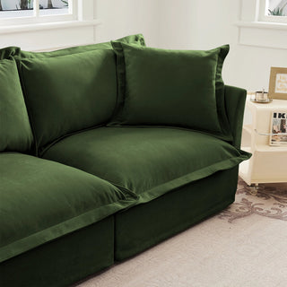 Slipcovered Fluffy Sofa - 2 Seat Dweva