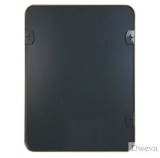 30x40 Inch Gold Metal Framed Rectangular Bathrrom Mirror for Wall.(W2203134113) Dweva