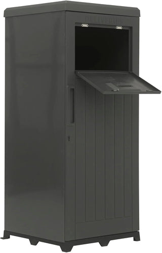 Package Delivery Box for Outside, Large Parcel Drop Box with Lockable Secure, Waterproof Resin Storage Anti-Theft Outdoor Package Delivery for Porch, Curbside, House Dweva