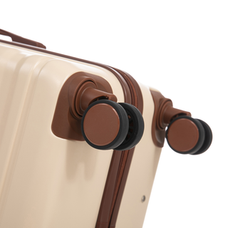 HIFINE TOURIST 20"/24"/28" 3 pcs/set in ABS Spinner Wheel Luggage, Carry on Suitcase, Matching Color, Combination Lock (Beige) Dweva