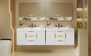 36'' Wall Mounted Bathroom Vanity, Floating Bathroom Storage Cabinet with 2 Drawers, Solid Wood Bathroom Cabinet (Same as N710S236003K) Dweva