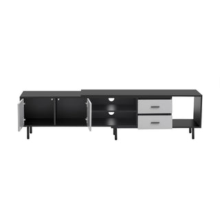 Modern TV Stand for 80'' TV with 2 Doors, Media Console Table, Entertainment Center with Large Storage Cabinet for Living Room, Bedroom