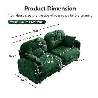 Loveseat Cloud Sectional Couches Dweva