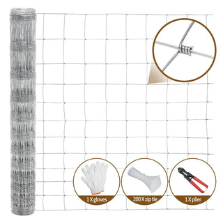 5x164 ft Advanced Weave Farm Enclosures Long-Lasting and Secure Galvanized Farm Fence Dweva
