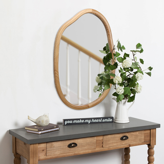 Irregular Wall Mirror Decorative, Asymmetrical Mirror for Wall Decor, Wavy Accent Mirrors for Living Room Bathroom Bedroom Entryway, Abstract Irregular Shape Curvy Mirror, 32"x22" Dweva