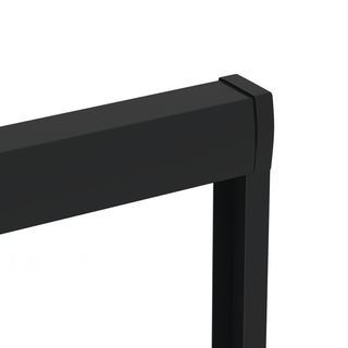 44-48" W × 72" H Tempered Glass with Explosion Proof Film, Aluminum Frame Double Sliding Shower Door, "1/4 (6 mm), Stainless Steel handle, Matte Black Dweva