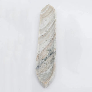 Anchill Realism Sleek White Marble Tray – Handmade Elegant Platter for Stylish Serving-16X2.5X1.5" Dweva