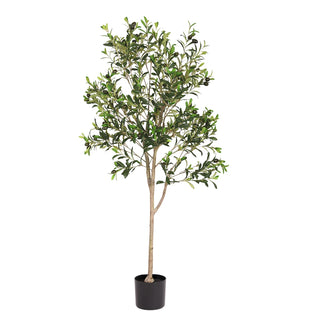 5FT Assembled Artificial Tree Olive Tree with Branches and Fruits Faux Greenery for Indoor Home and Office Decoration 1pc/set Dweva