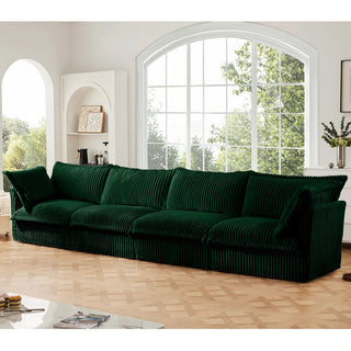 Slipcovered Fluffy Sofa - 4 Seat Dweva