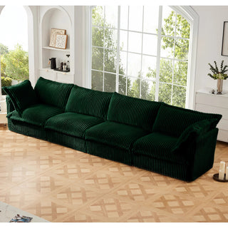 Slipcovered Fluffy Sofa - 4 Seat Dweva