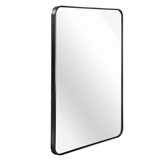 30x40 Inch Black Metal Framed Rectangular Bathrrom Mirror for Wall.(W2203134112) Dweva