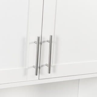 Bathroom Mirror Cabinet - Two Door Wall Cabinet Bathroom Vanity Mirror Cabinet with Facial Tissues Slot and Multifunctional Storage Area Dweva