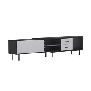 Modern TV Stand for 80'' TV with 2 Doors, Media Console Table, Entertainment Center with Large Storage Cabinet for Living Room, Bedroom
