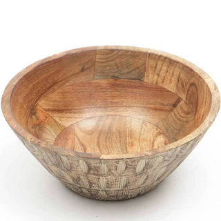 Handcrafted Mango Wood Bowl Elegant Table Centerpiece/Serving Bowl Dweva